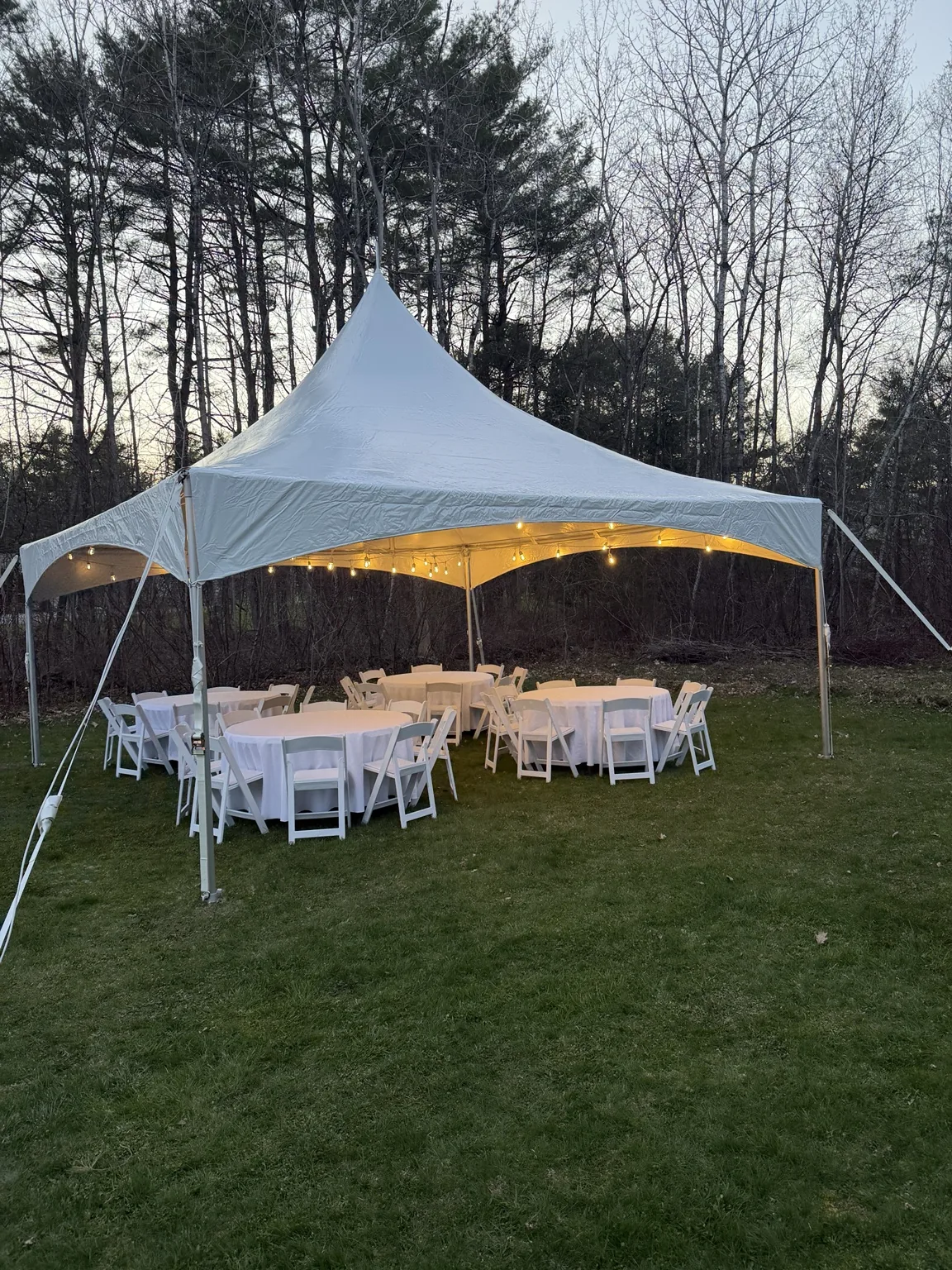 Event tent setup for Topsham, Maine rentals