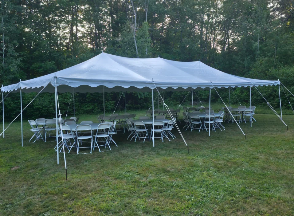 Event tent setup for Skowhegan, Maine rentals