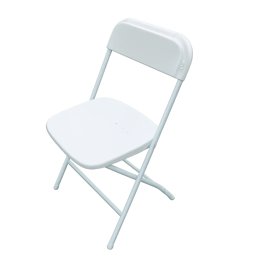 White folding event chair