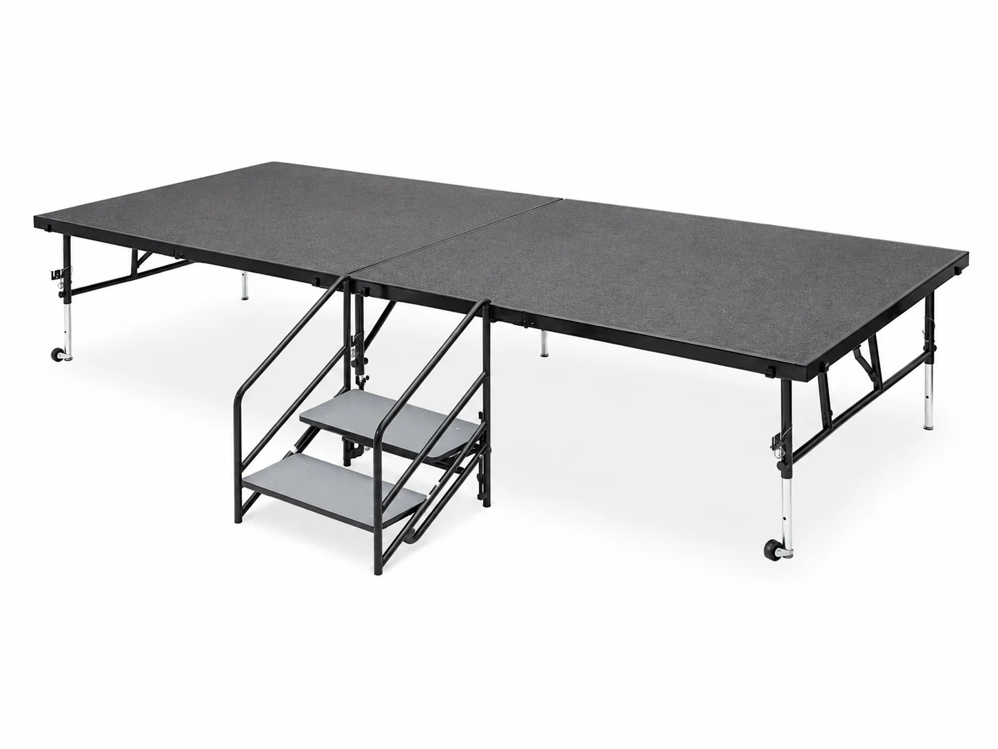 Stage 16 feet by 4 feet for a longer presentation style setup